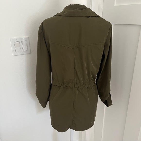 Anthropologie Gisborne Anorak Olive Green Women's Trench Coat Sz S *P13 - Picture 3 of 5